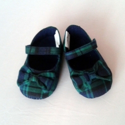 Boty dětské dívčí tartan